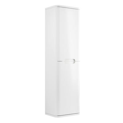 Integra 350mm 2 Door Wall Hung Tall Storage Unit White Gloss