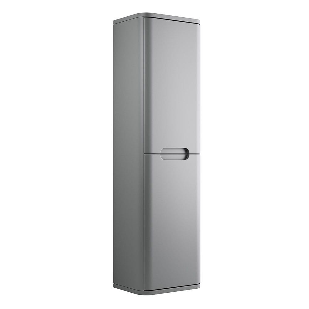 Integra 350mm 2 Door Wall Hung Tall Storage Unit Matt Grey