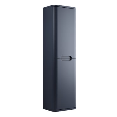 Integra 350mm 2 Door Wall Hung Tall Storage Unit Matt Indigo