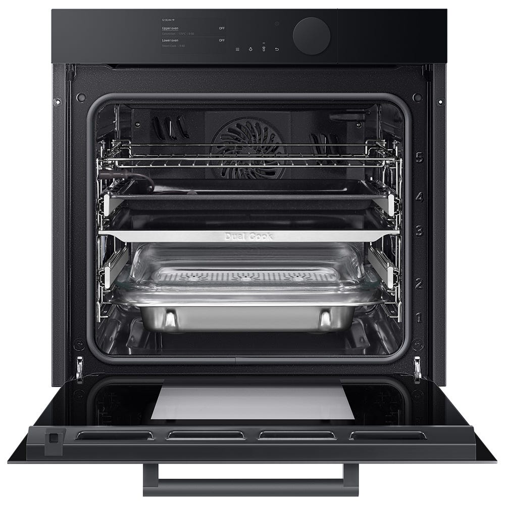 Samsung Infinite NV75T9979CD/EU Full Steam Dual Cook Pyrolytic Oven Matt Graphite Grey
