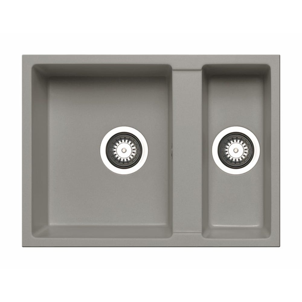 Prima+ Granite 1.5 Bowl Undermount Sink Light Grey