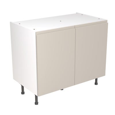 J-Pull Kitchen Base Unit 1000mm Gloss Light Grey