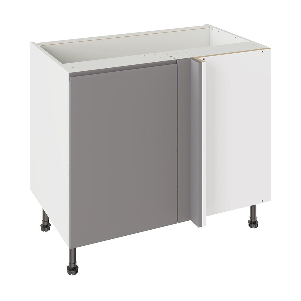 J-Pull Kitchen Blind Corner Base Unit 1000mm Gloss Dust Grey