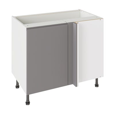 J-Pull Kitchen Blind Corner Base Unit 1000mm Gloss Dust Grey