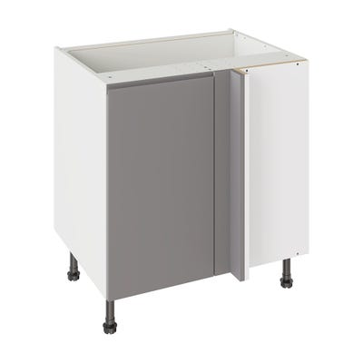 J-Pull Kitchen Blind Corner Base Unit 800mm Gloss Dust Grey