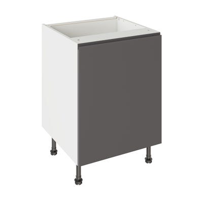 J-Pull Kitchen Base Unit 600mm Gloss Graphite