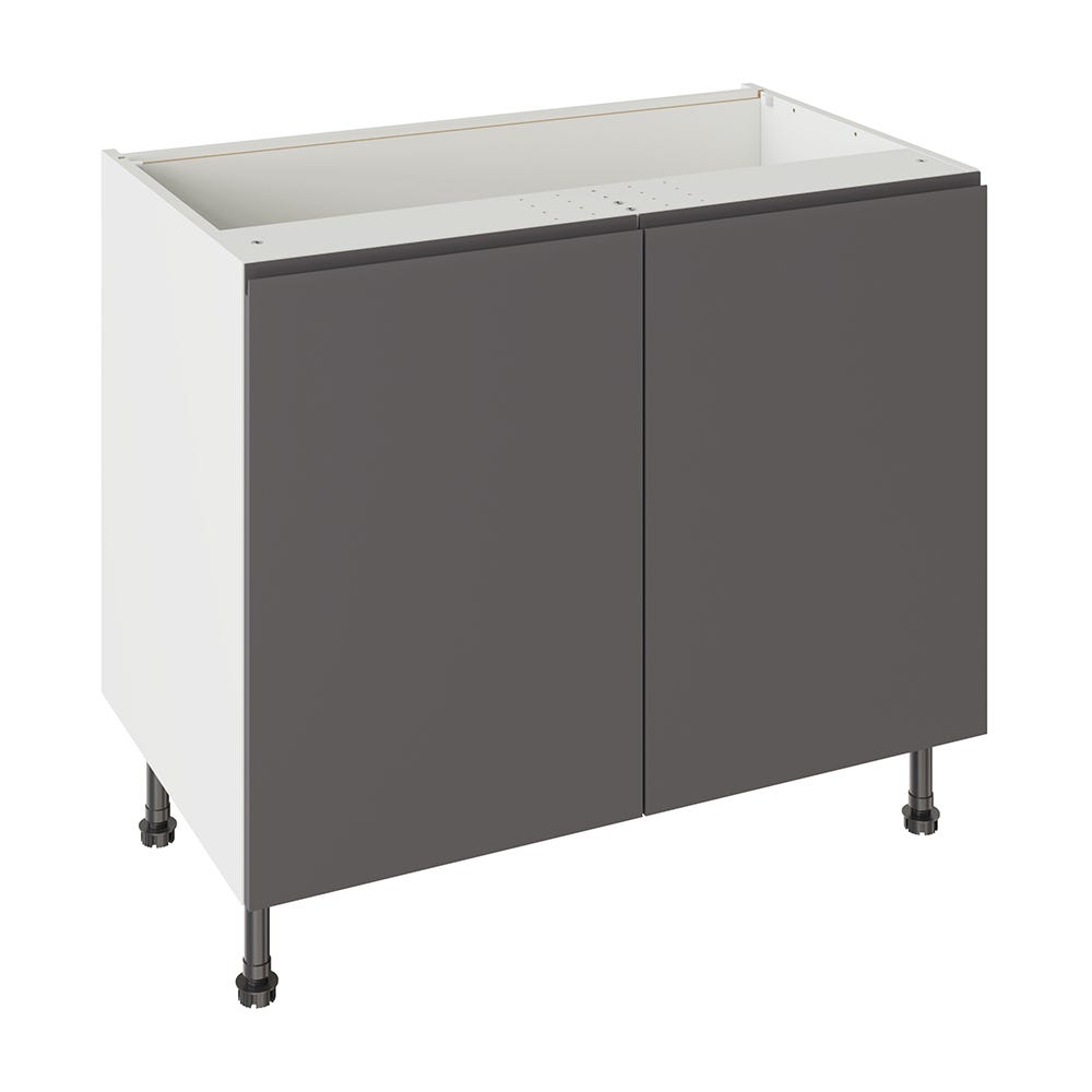 J-Pull Kitchen Base Unit 1000mm Gloss Graphite