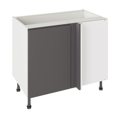 J-Pull Kitchen Blind Corner Base Unit 1000mm Gloss Graphite