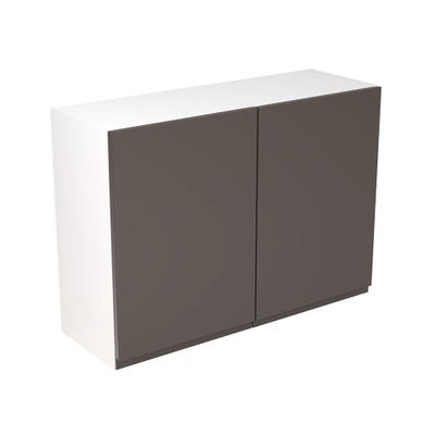 J-Pull Kitchen Wall Unit 1000mm Gloss Graphite