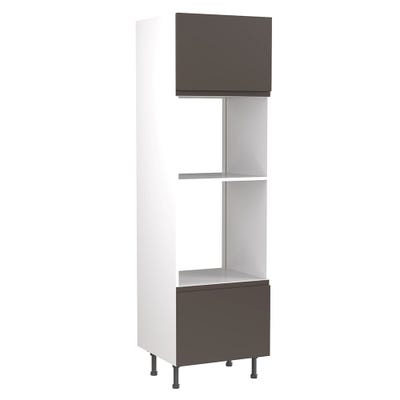 J-Pull Tall Single Oven & Microwave Housing Unit Gloss Graphite