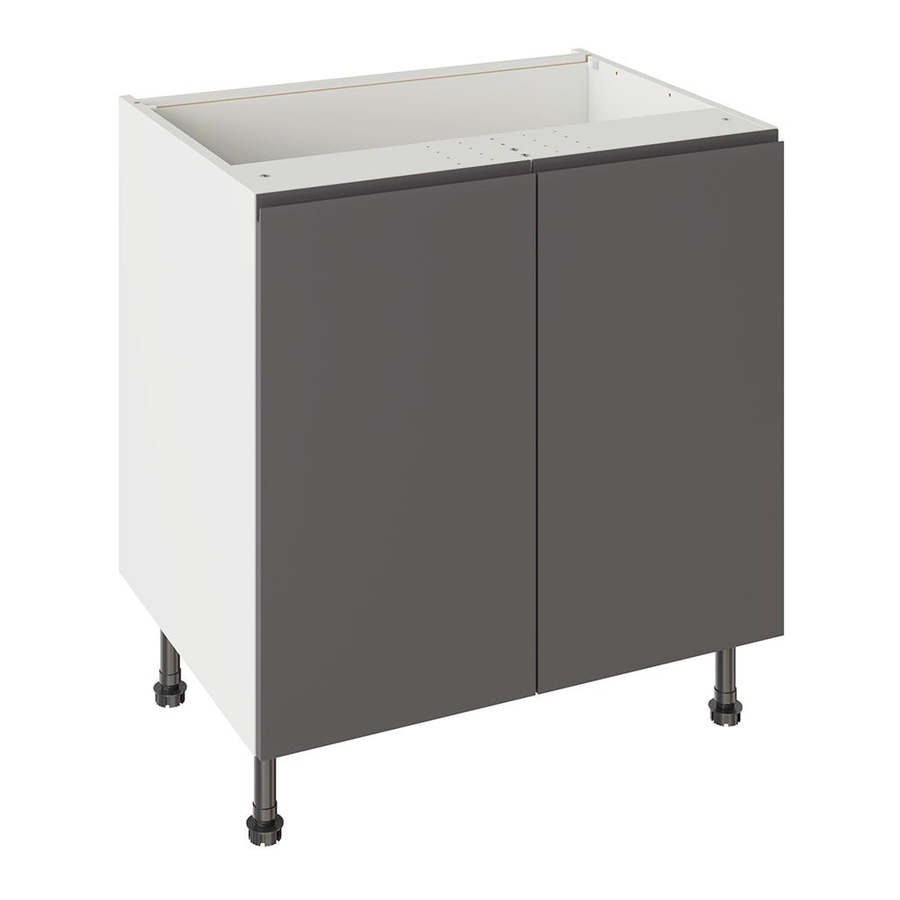 J-Pull Kitchen Base Unit 800mm Gloss Graphite
