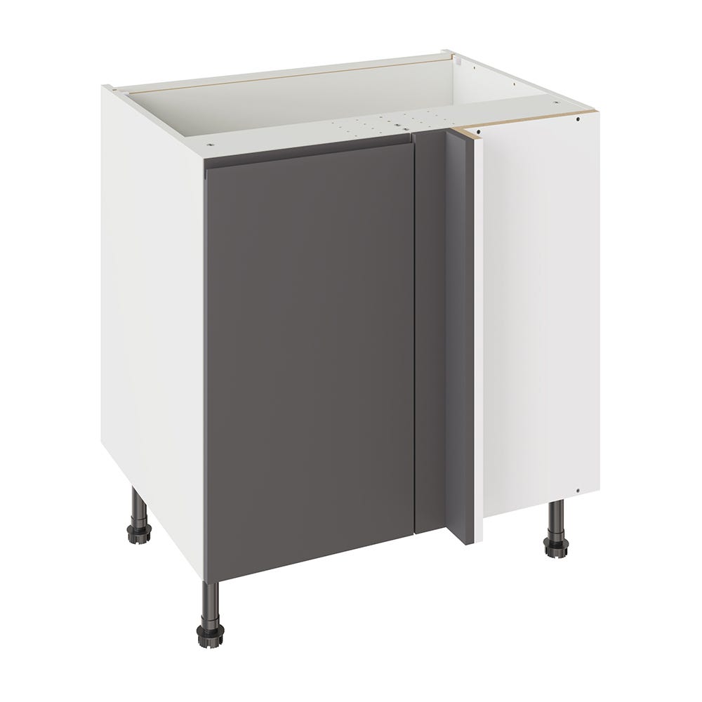 J-Pull Kitchen Blind Corner Base Unit 800mm Gloss Graphite