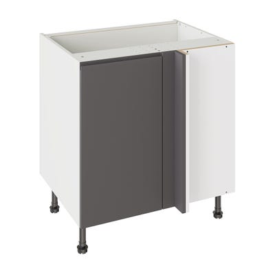 J-Pull Kitchen Blind Corner Base Unit 800mm Gloss Graphite