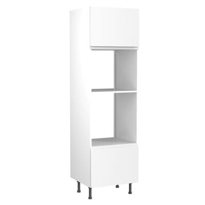 J-Pull Tall Single Oven & Microwave Housing Unit Ultra Matt White