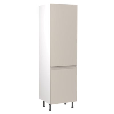 J-Pull Kitchen Tall Fridge Freezer Housing Unit 70/30 600mm Ultra Matt Light Grey