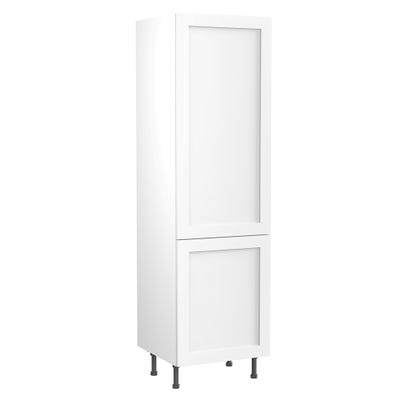 Shaker Kitchen Tall Fridge Freezer Housing Unit 70/30 600mm Ultra Matt White