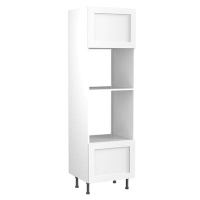 Shaker Tall Single Oven & Microwave Housing Unit Ultra Matt White