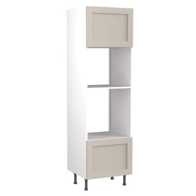 Shaker Tall Single Oven & Microwave Housing Unit Ultra Matt Light Grey