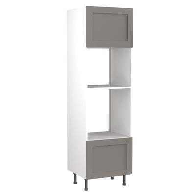 Shaker Tall Single Oven & Microwave Housing Unit Ultra Matt Dust Grey