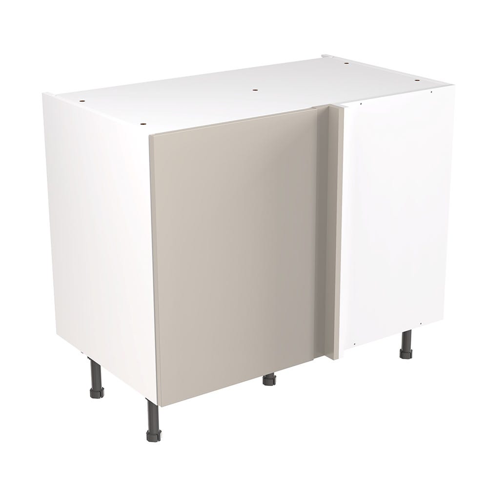 Slab Kitchen Blind Corner Base Unit 1000mm Gloss Light Grey