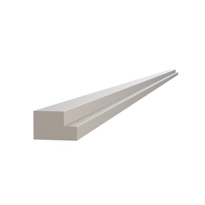 Multi-Rail Kitchen Cornice/Pelmet 2745mm x 36mm x 50mm Gloss Light Grey