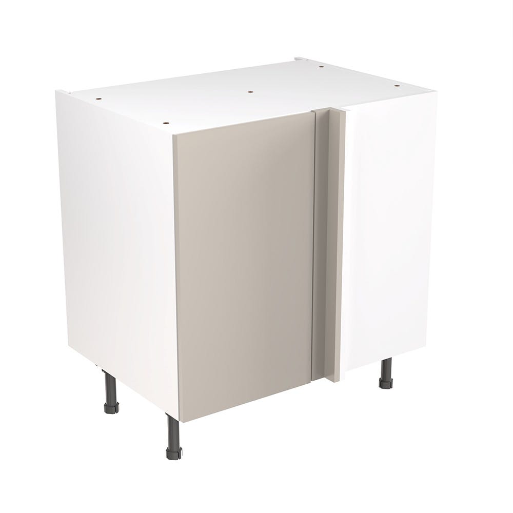 Slab Kitchen Blind Corner Base Unit 800mm Gloss Light Grey