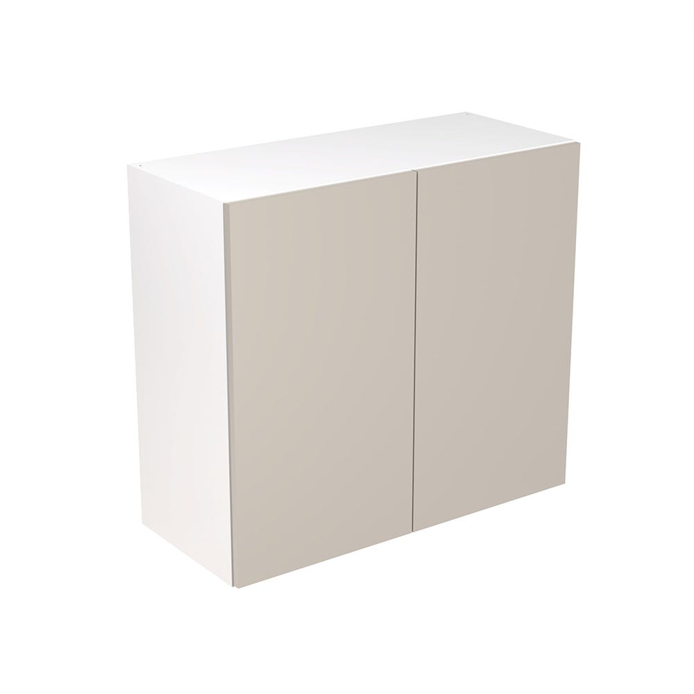 Slab Kitchen Wall Unit 800mm Gloss Light Grey