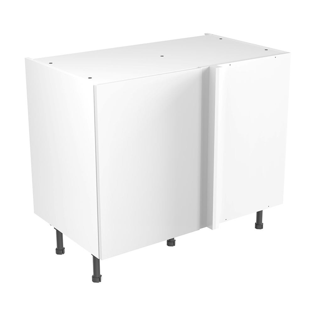 Slab Kitchen Blind Corner Base Unit 1000mm Ultra Matt White