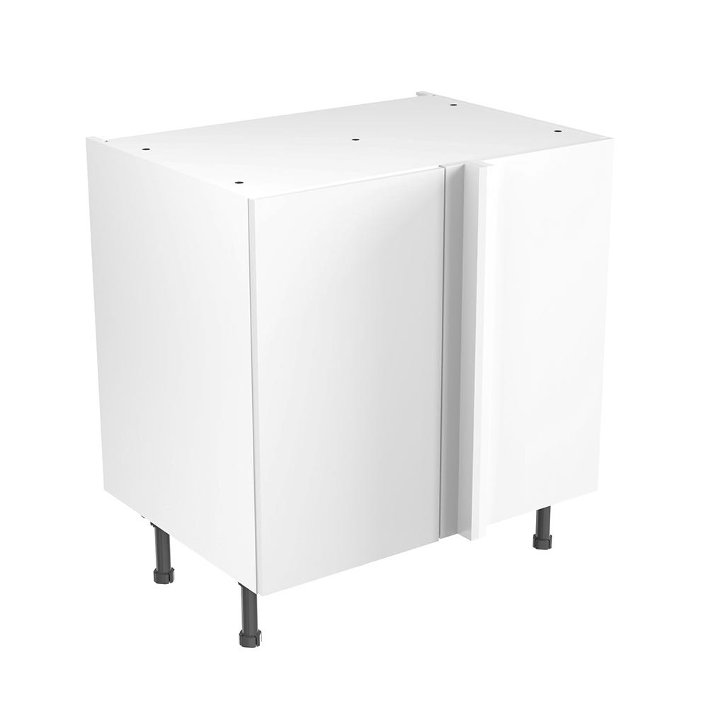 Slab Kitchen Blind Corner Base Unit 800mm Ultra Matt White