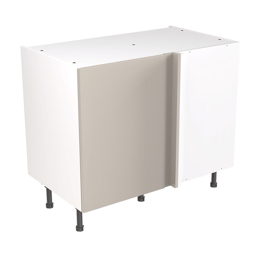 Slab Kitchen Blind Corner Base Unit 1000mm Ultra Matt Light Grey