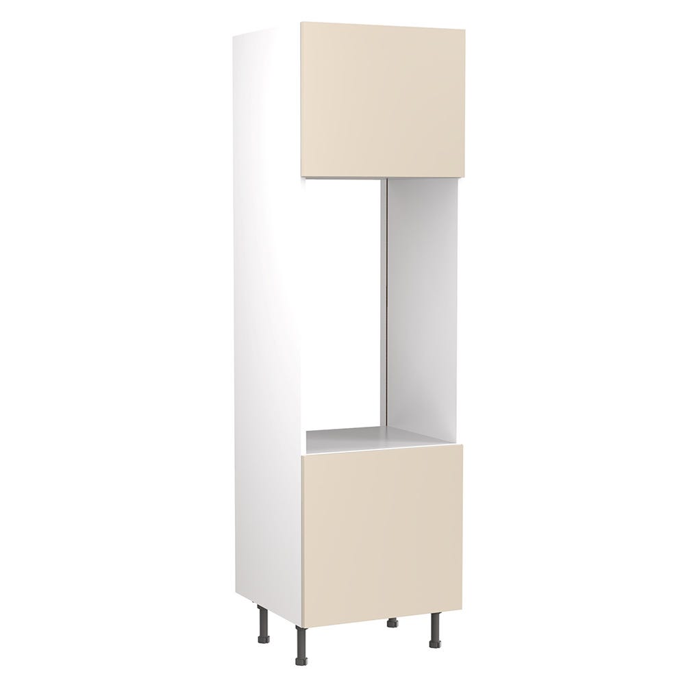 Slab Tall Double Oven Housing Unit Ultra Matt Cashmere
