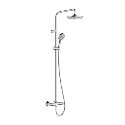 hansgrohe Vernis Blend 200 1 Jet Showerpipe with Thermostat Chrome