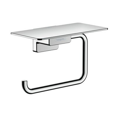 hansgrohe AddStoris Toilet Roll Holder with Shelf Chrome