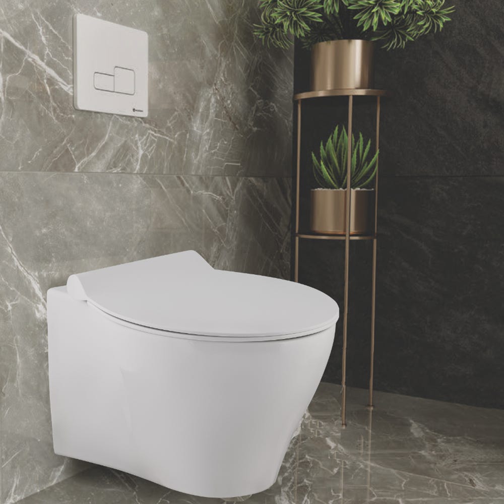 Volcano Rimless Wall Hung WC Toilet Pan