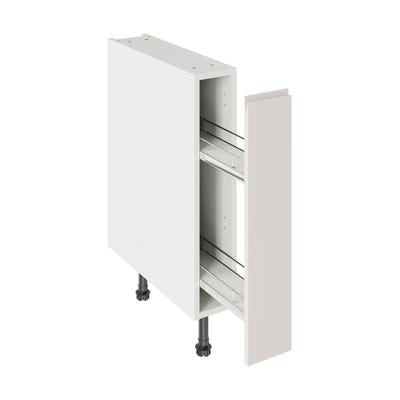J-Pull Kitchen Base Unit 150mm Pull-Out Gloss Light Grey