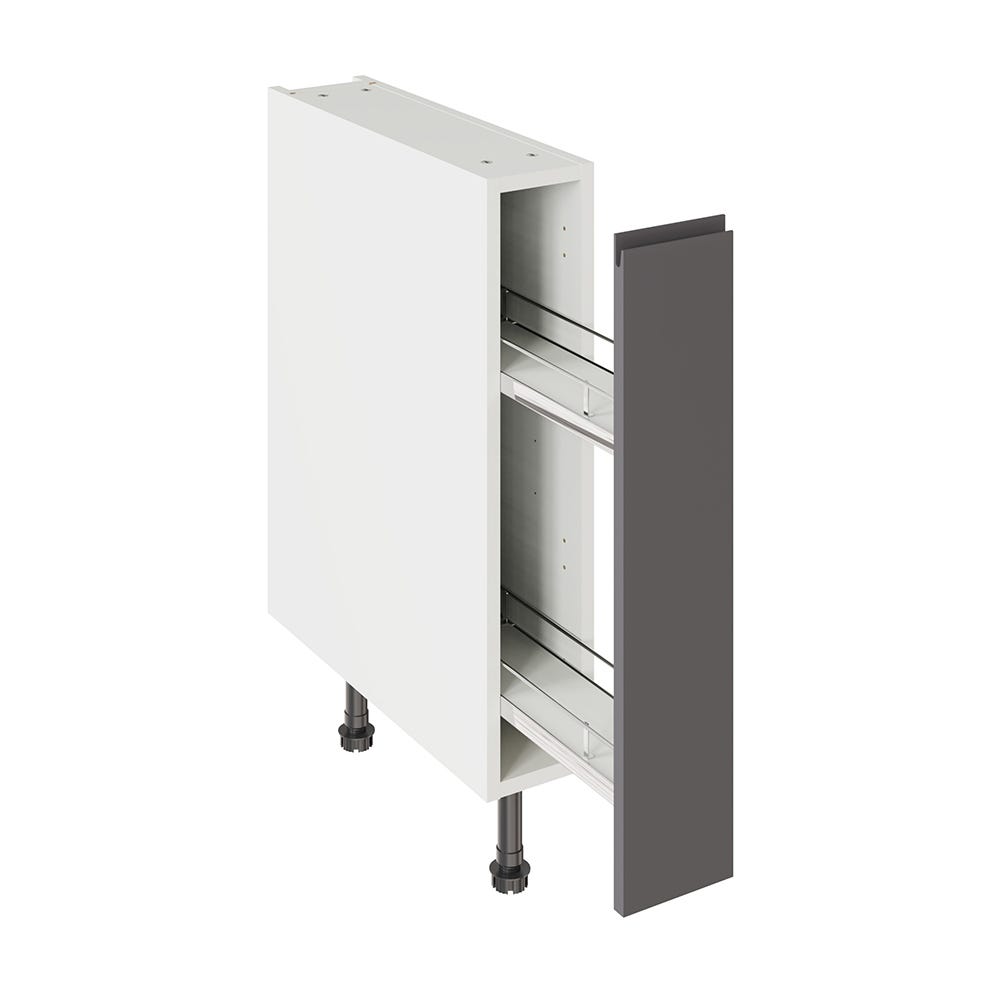 J-Pull Kitchen Base Unit 150mm Pull-Out Gloss Graphite