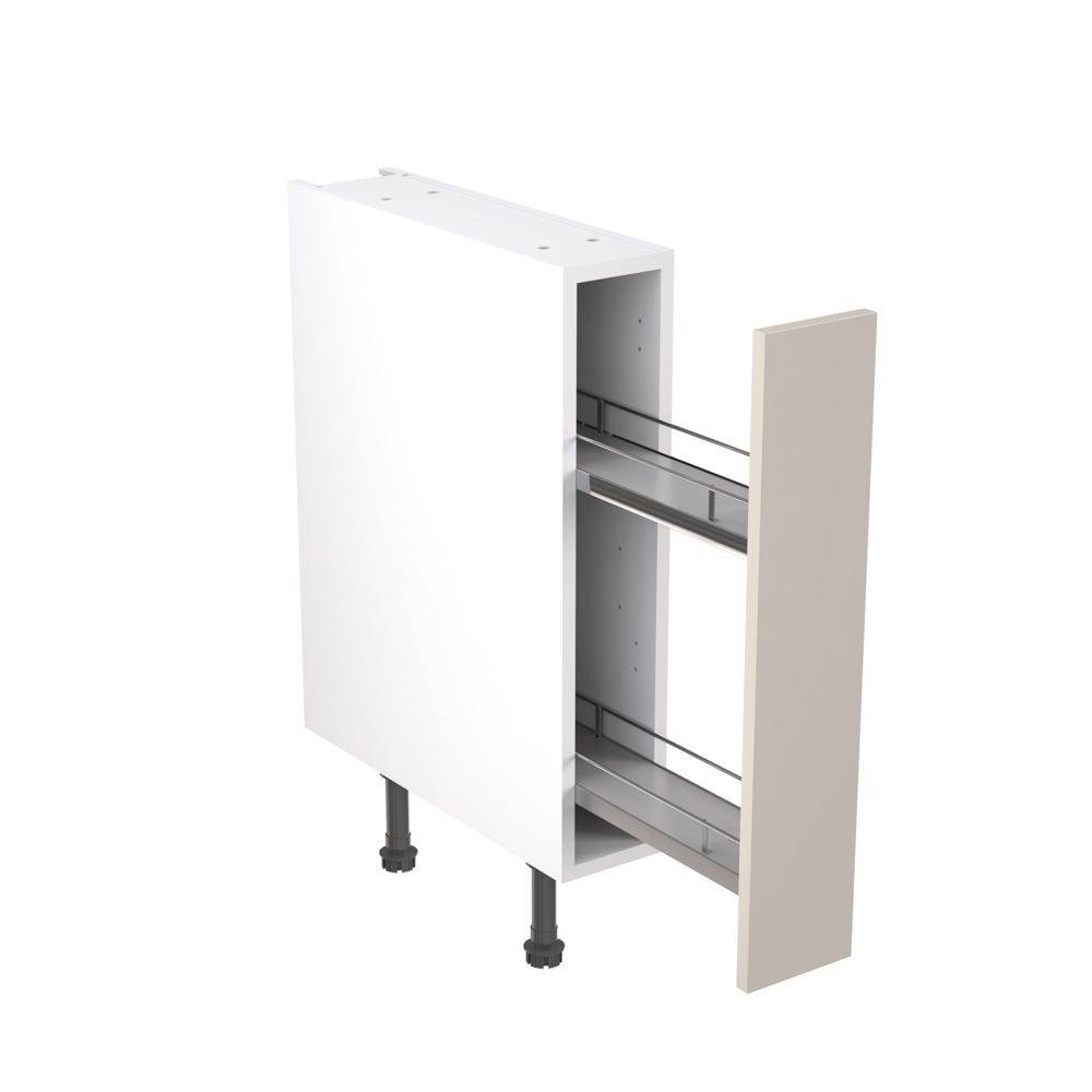 Slab Kitchen Base Unit 150mm Pull-Out Ultra Matt Light Grey