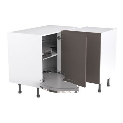 J-Pull Corner Base Unit 1000mm Left Hand Pull-Out Gloss Graphite