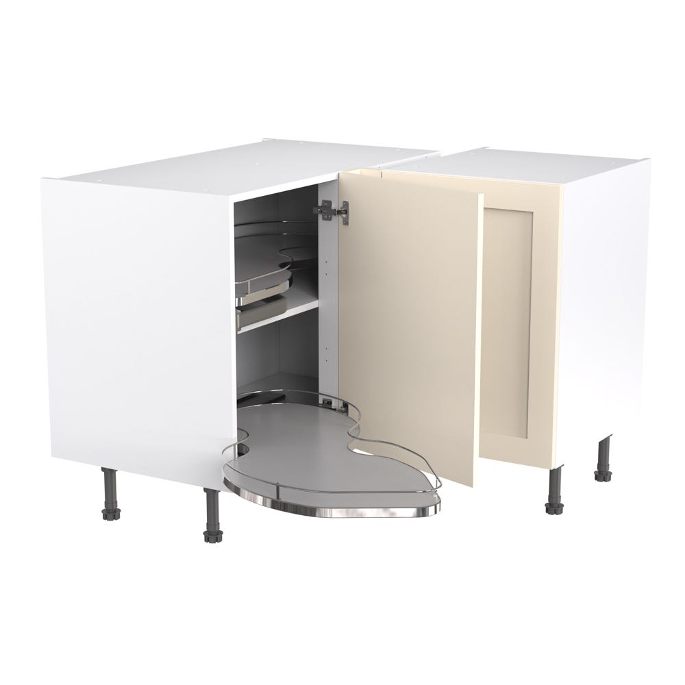 Shaker Corner Base Unit 1000mm Left Hand Pull-Out Ultra Matt Cashmere