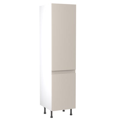 J-Pull Kitchen Tall Larder Unit 500mm Gloss Light Grey