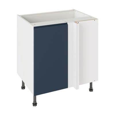 J-Pull Kitchen Blind Corner Base Unit 800mm Ultra Matt Indigo Blue