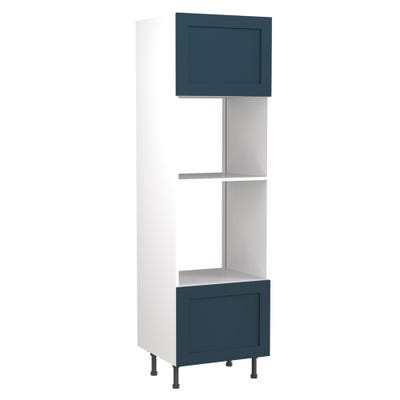 Shaker Tall Single Oven & Microwave Housing Unit Ultra Matt Indigo Blue