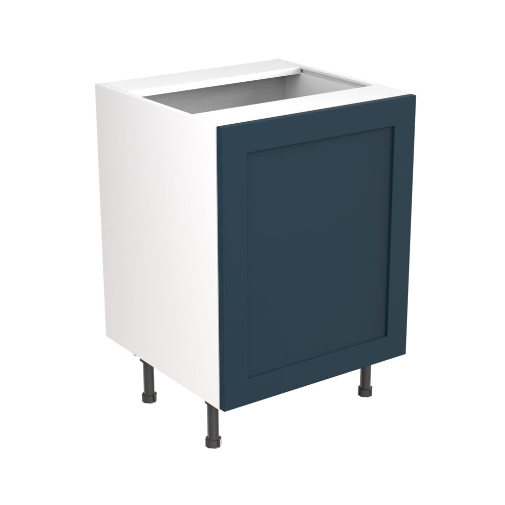 Shaker Kitchen Sink Base Unit 600mm Ultra Matt Indigo Blue