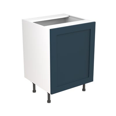 Shaker Kitchen Sink Base Unit 600mm Ultra Matt Indigo Blue