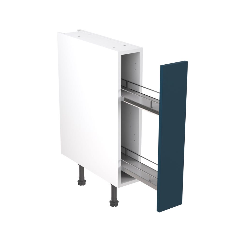 Shaker Kitchen Base Unit 150mm Pull-Out Ultra Matt Indigo Blue