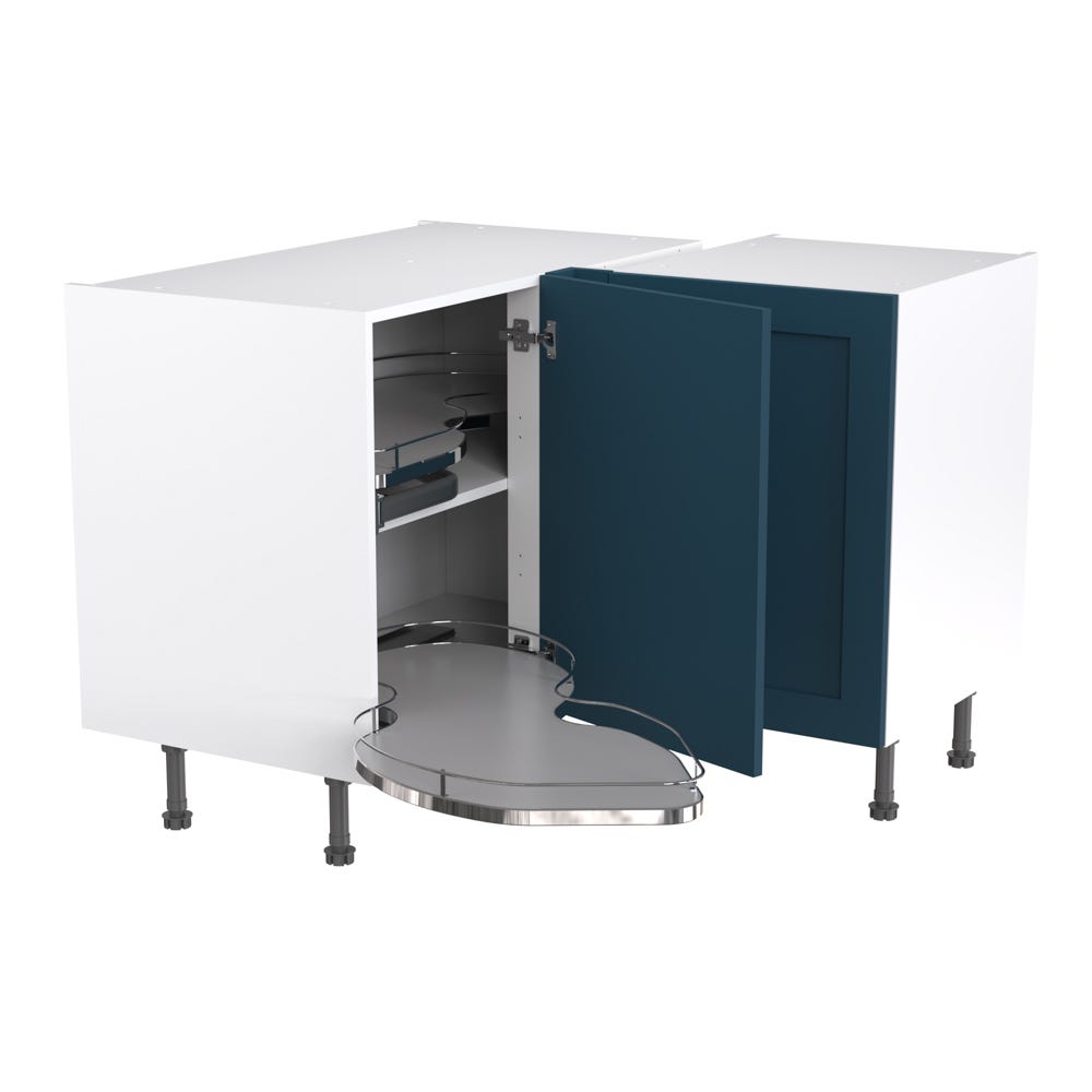Shaker Corner Base Unit 1000mm Left Hand Pull-Out Ultra Matt Indigo Blue
