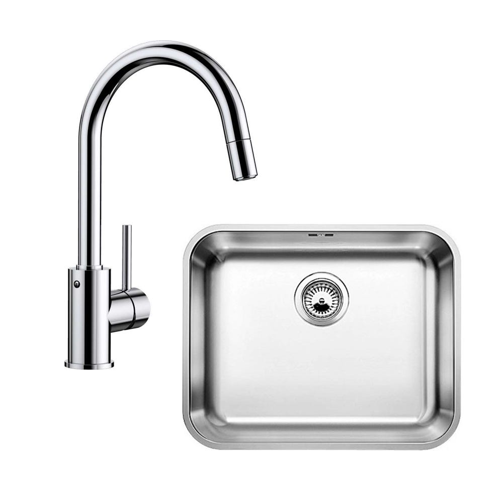 Blanco Supra 500U Undermount Sink & Mida-S Pull-out Tap Bundle