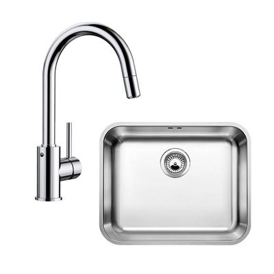 Blanco Supra 500U Undermount Sink & Mida-S Pull-out Tap Bundle