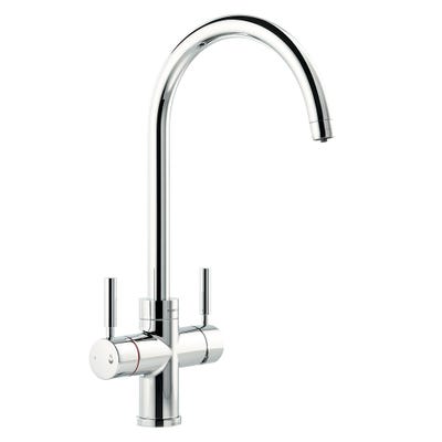 Abode Pronteau 4 in 1 Twin Lever Kitchen Mixer Tap Chrome