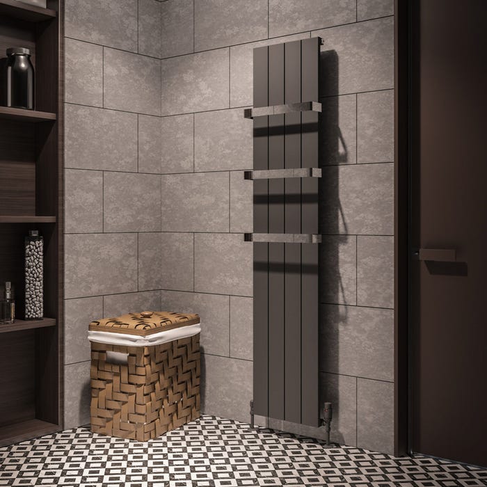 Eastbrook Rosano Matt Anthracite Radiator 1800 x 375mm